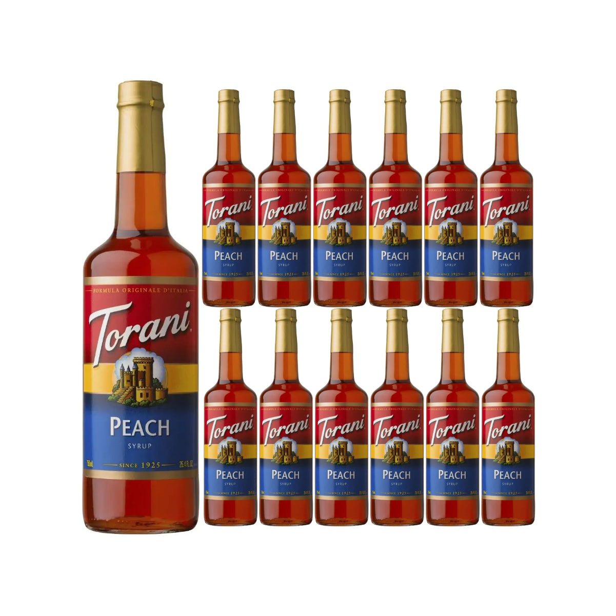 Torani Peach Syrup (750ml x 12 Bottles)