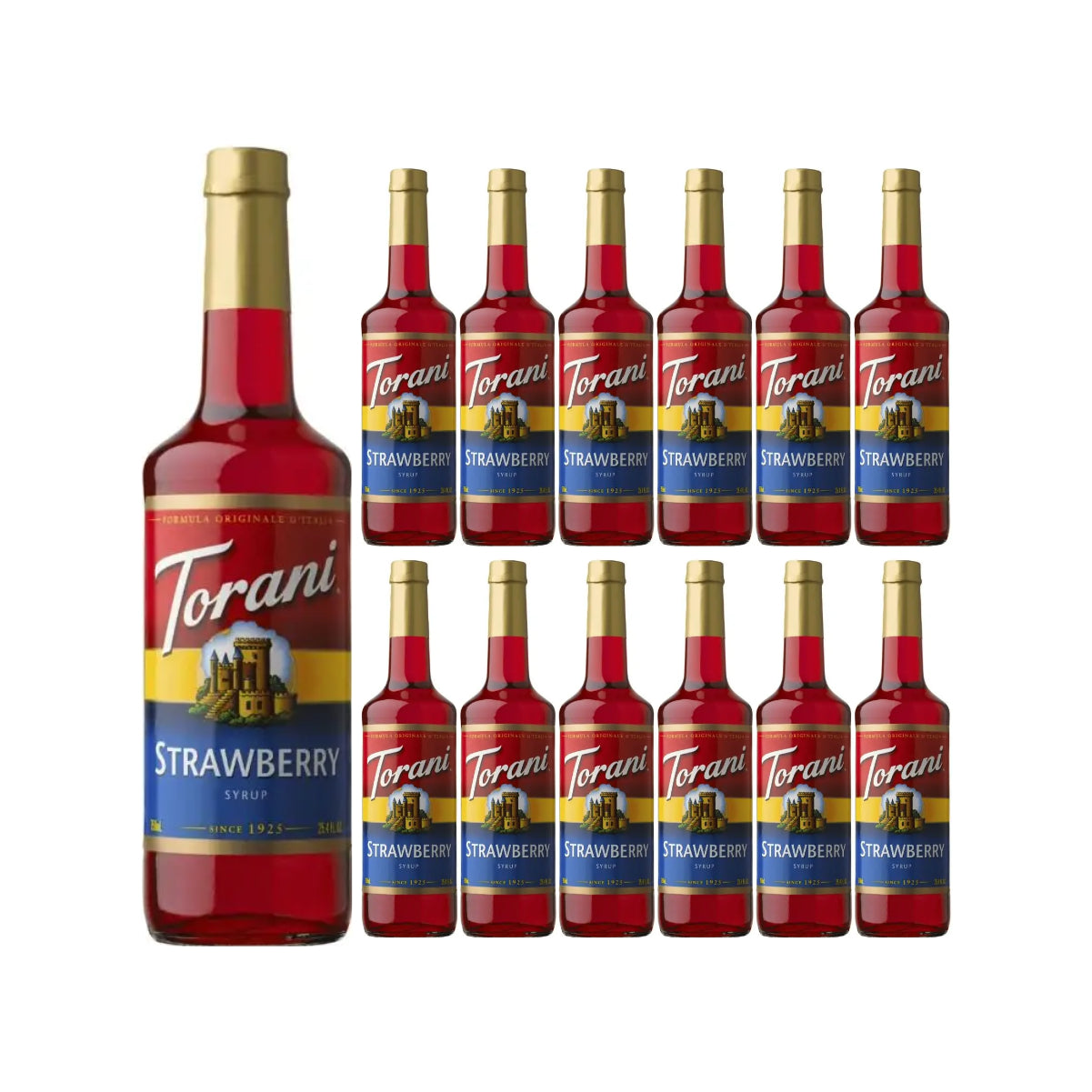 Torani Strawberry Syrup (750ml x 12 Bottles)