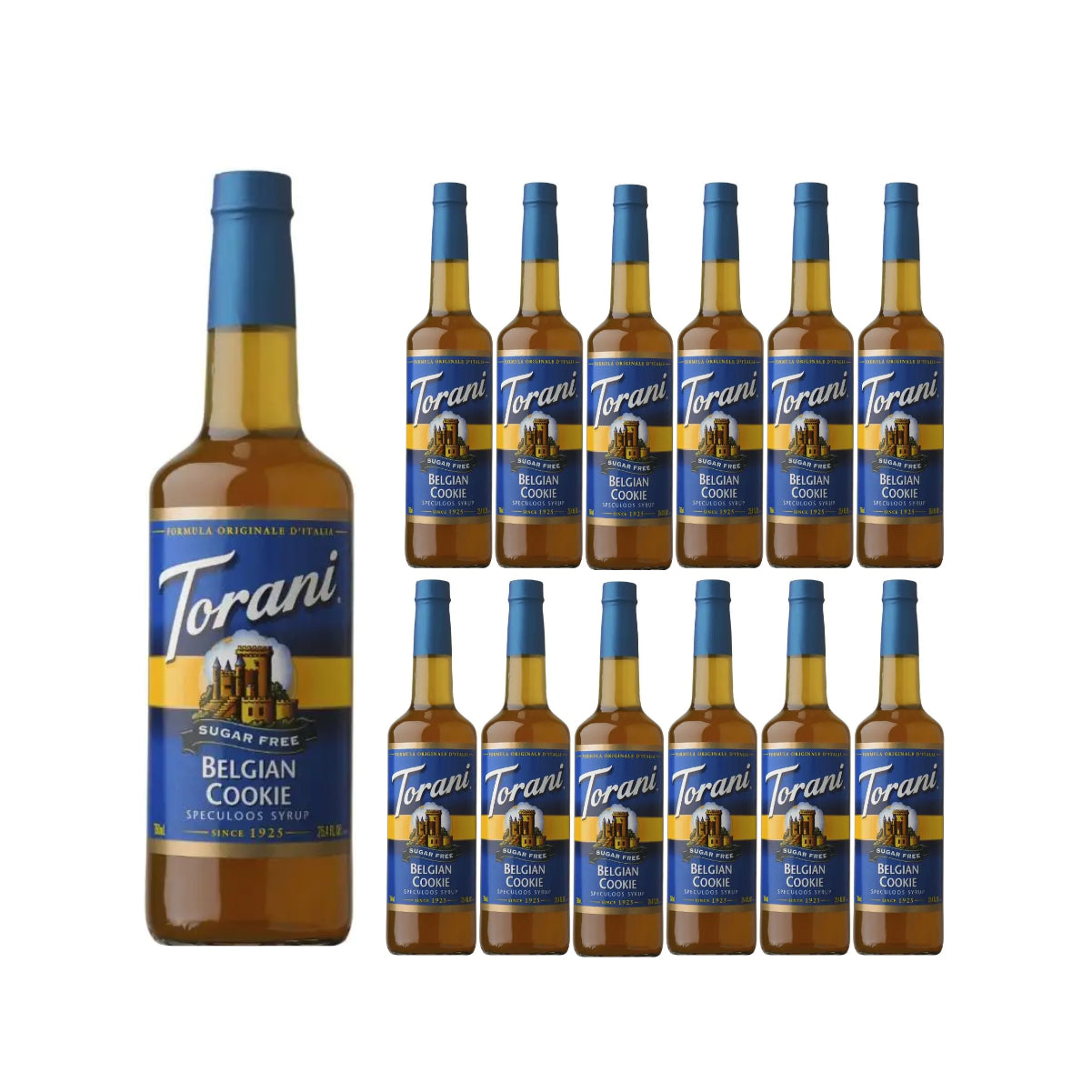 Torani Sugar Free Belgian Cookie Syrup (750ml x 12 Bottles)