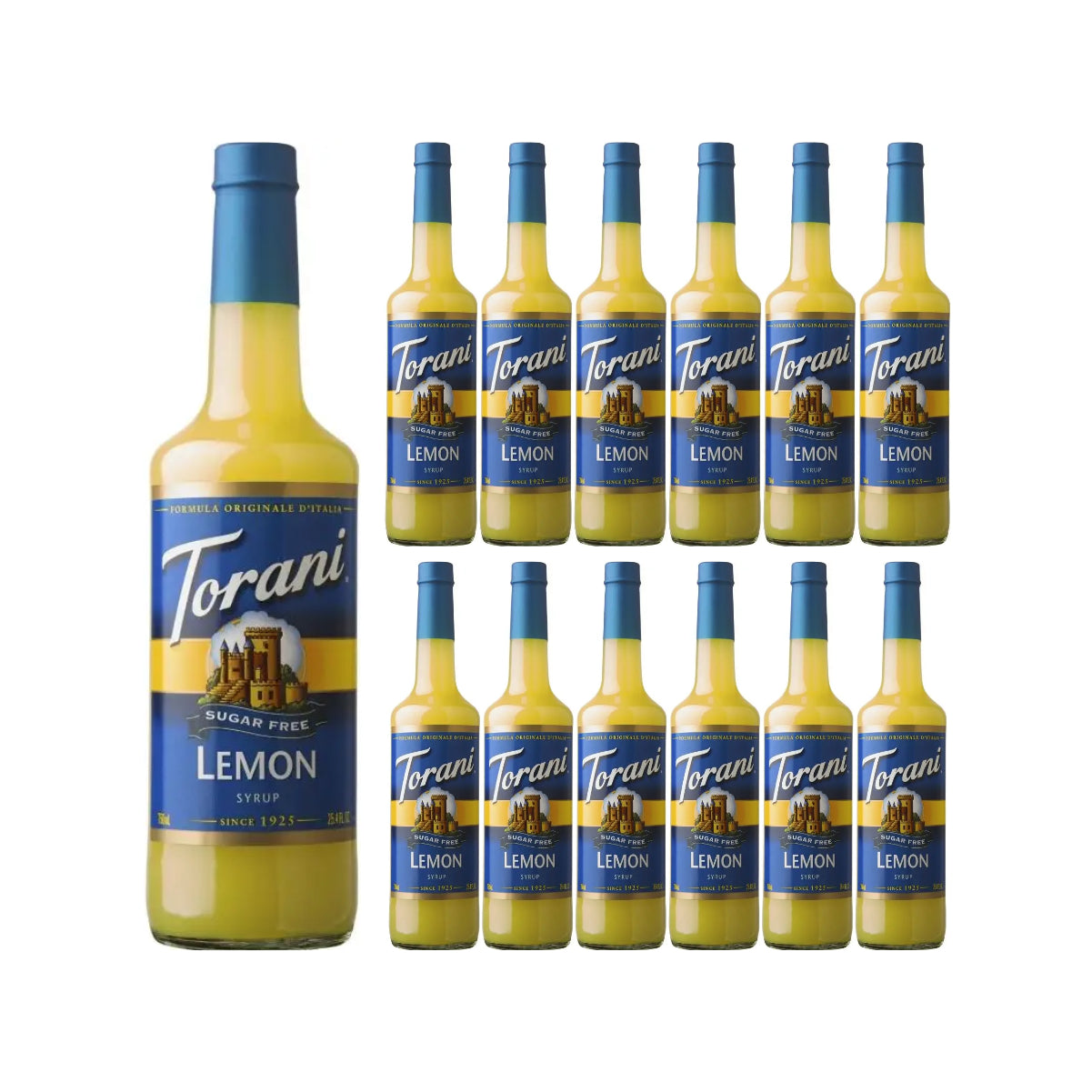 Torani Sugar Free Lemon Syrup (750ml x 12 Bottles)
