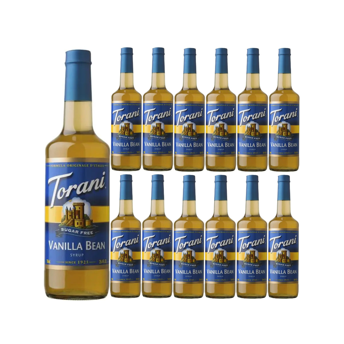 Torani Sugar Free Vanilla Bean Syrup (750ml x 12 Bottles)