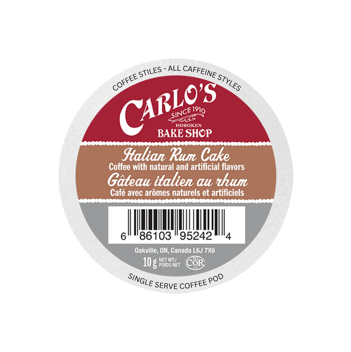 Carlo's Bake Shop (Cake Boss) Italian Rum Cake Single-Serve Coffee Pods