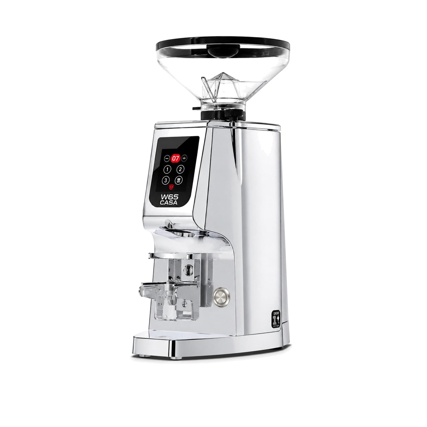 Eureka Atom W 65 Casa Grind By Weight Coffee Grinder (Chrome)
