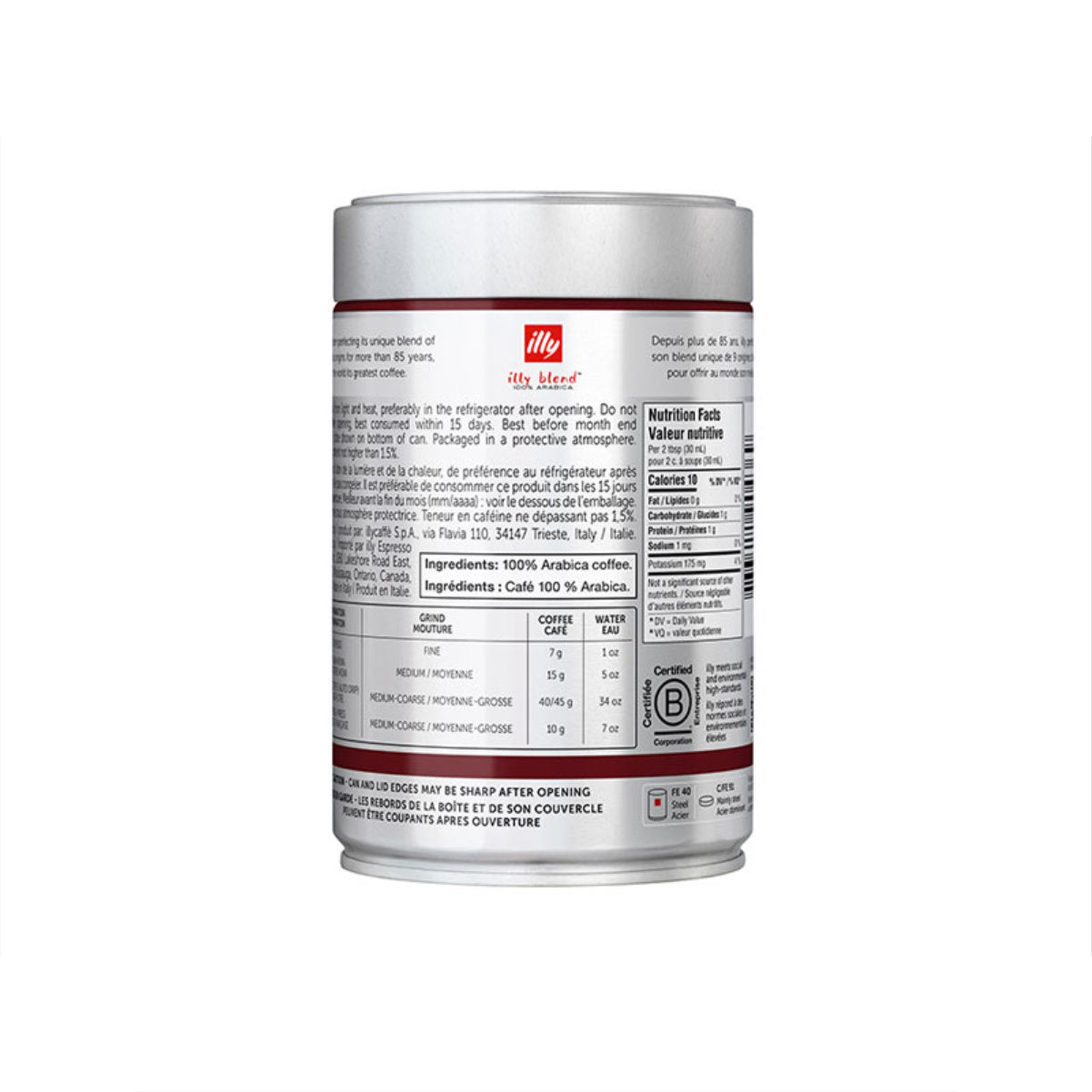 illy Intenso Whole Bean Coffee - Dark Roast (250g)