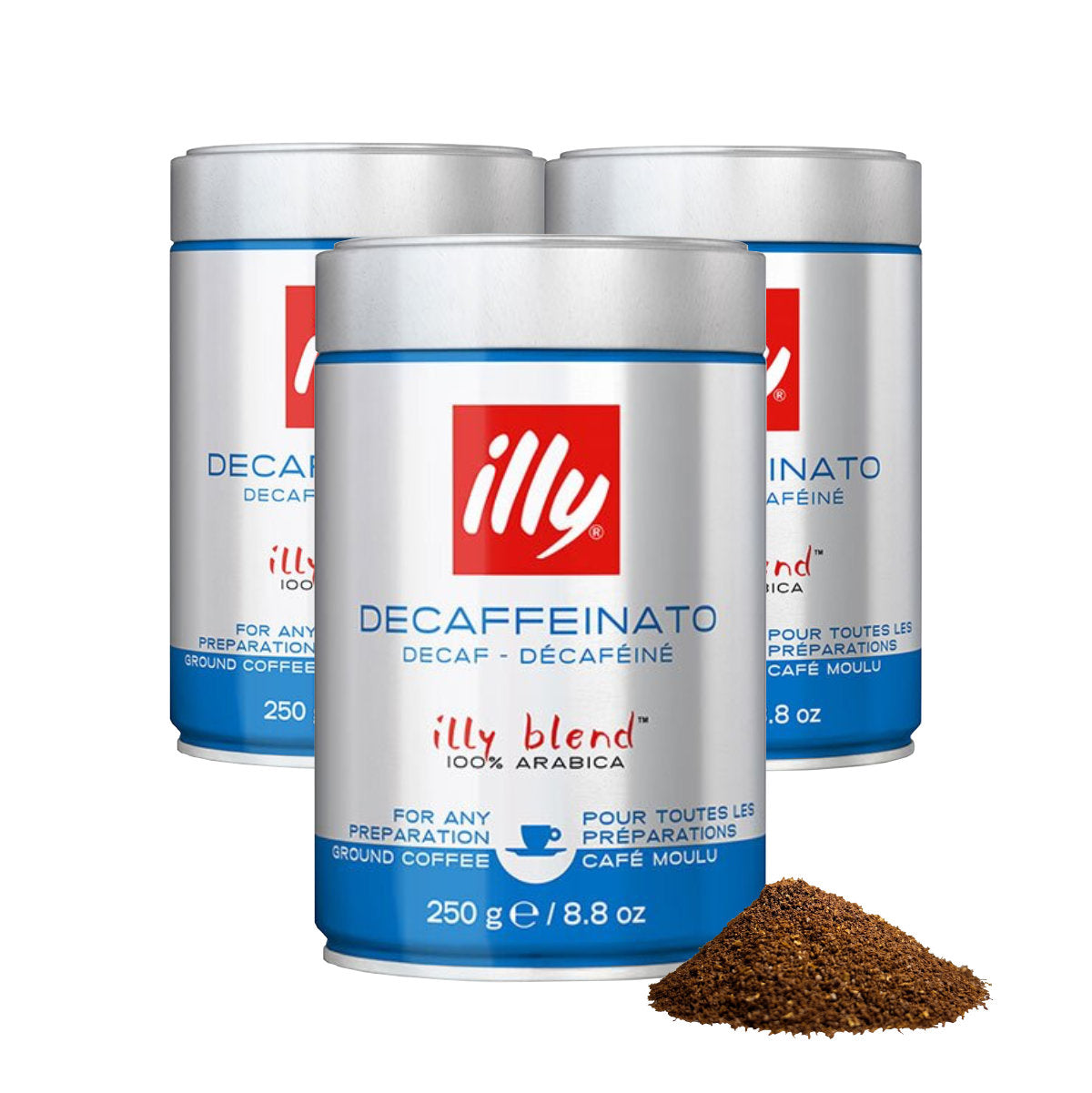 illy Decaffeinated Classico Ground Coffee - Medium Roast (250g)