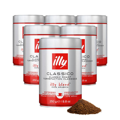illy Classico Ground Espresso Coffee - Medium Roast (250g)