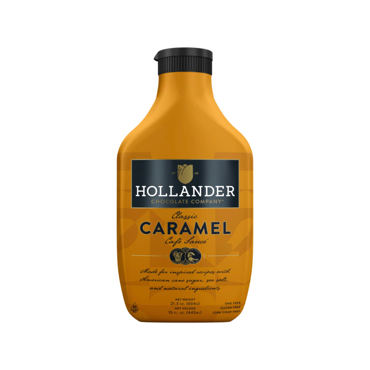 Hollander Classic Caramel Café Sauce - Squeeze Bottle – 15oz Bottle