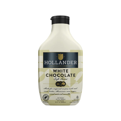 Sauce chocolat blanc Hollander pour café - Bouteille souple - Bouteille de 425 ml