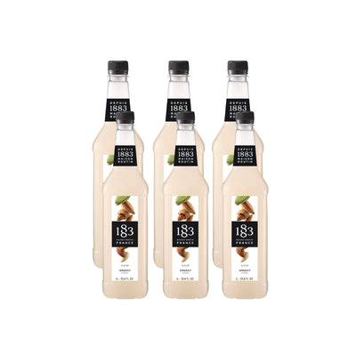 1883 Almond Syrup (1L/33.8oz x 6 Bottles)