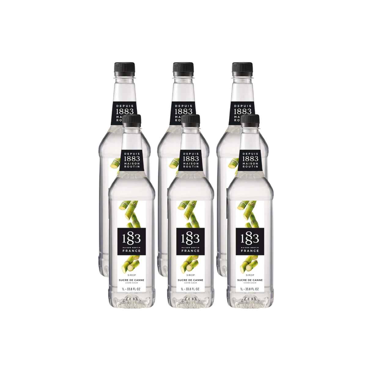 1883 Cane Sugar Simple Syrup (1L/33.8oz x 6 Bottles)