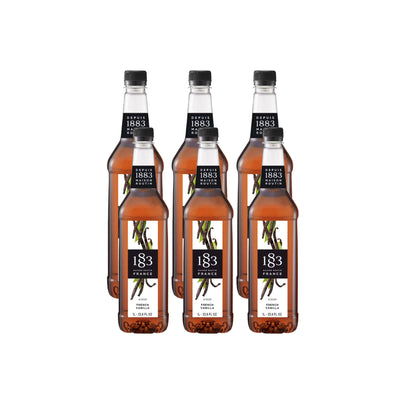 1883 French Vanilla Syrup (1L/33.8oz x 6 Bottles)