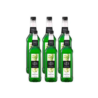 1883 Green Apple Syrup (1L/33.8oz x 6 Bottles)