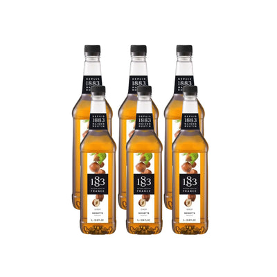 1883 Hazelnut Syrup (1L/33.8oz x 6 Bottles)