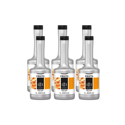 1883 Peach Puree (1L/33.8oz x 6 Bottles)