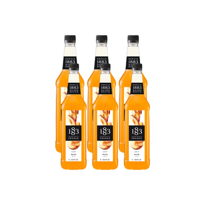 1883 Peach Syrup (1L/33.8oz x 6 Bottles)