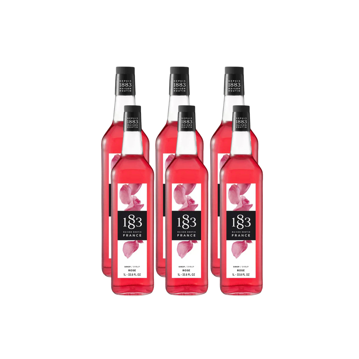 1883 Rose Syrup (1L/33.8oz x 6 Bottles)