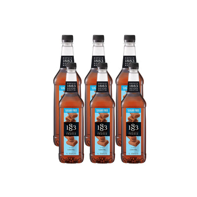 1883 Sugar Free Caramel Syrup (1L/33.8oz x 6 Bottles)