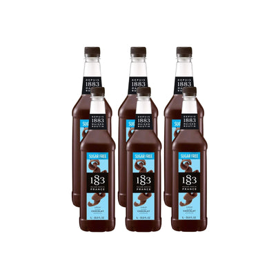 1883 Sugar Free Chocolate Syrup (1L/33.8oz x 6 Bottles)