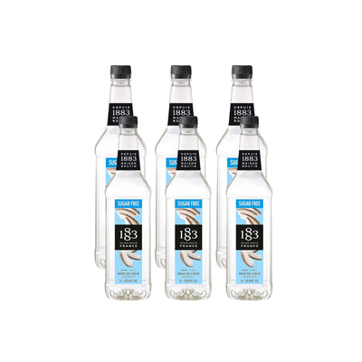 1883 Sugar Free Coconut Syrup (1L/33.8oz x 6 Bottles)