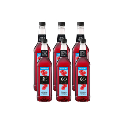 1883 Sugar Free Raspberry Syrup (1L/33.8oz x 6 Bottles)
