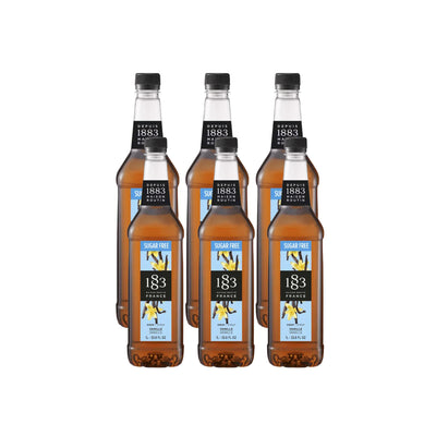 1883 Sugar Free Vanilla Syrup (1L/33.8oz x 6 Bottles)