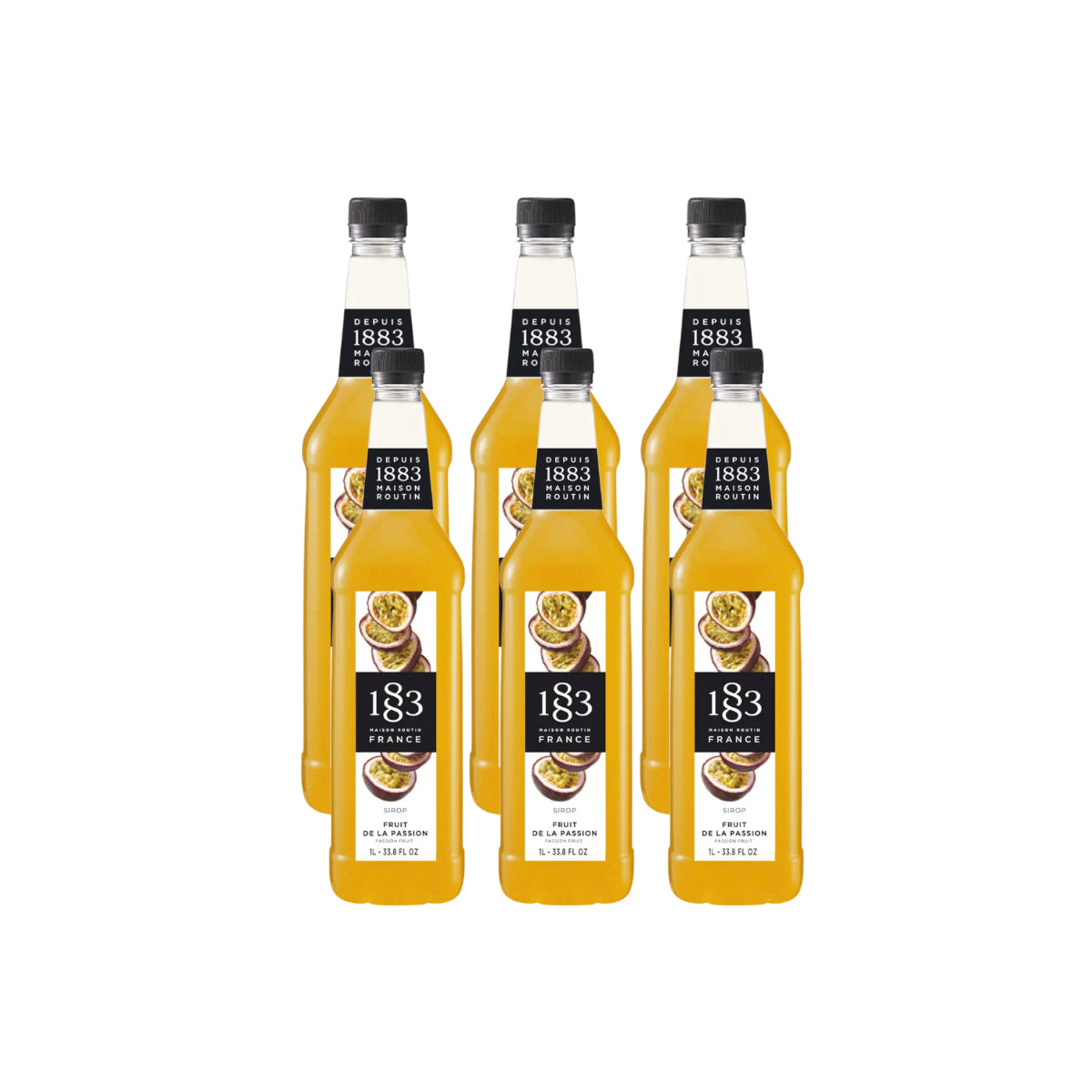 1883 Passion Fruit Syrup (1L/33.8oz x 6 Bottles)