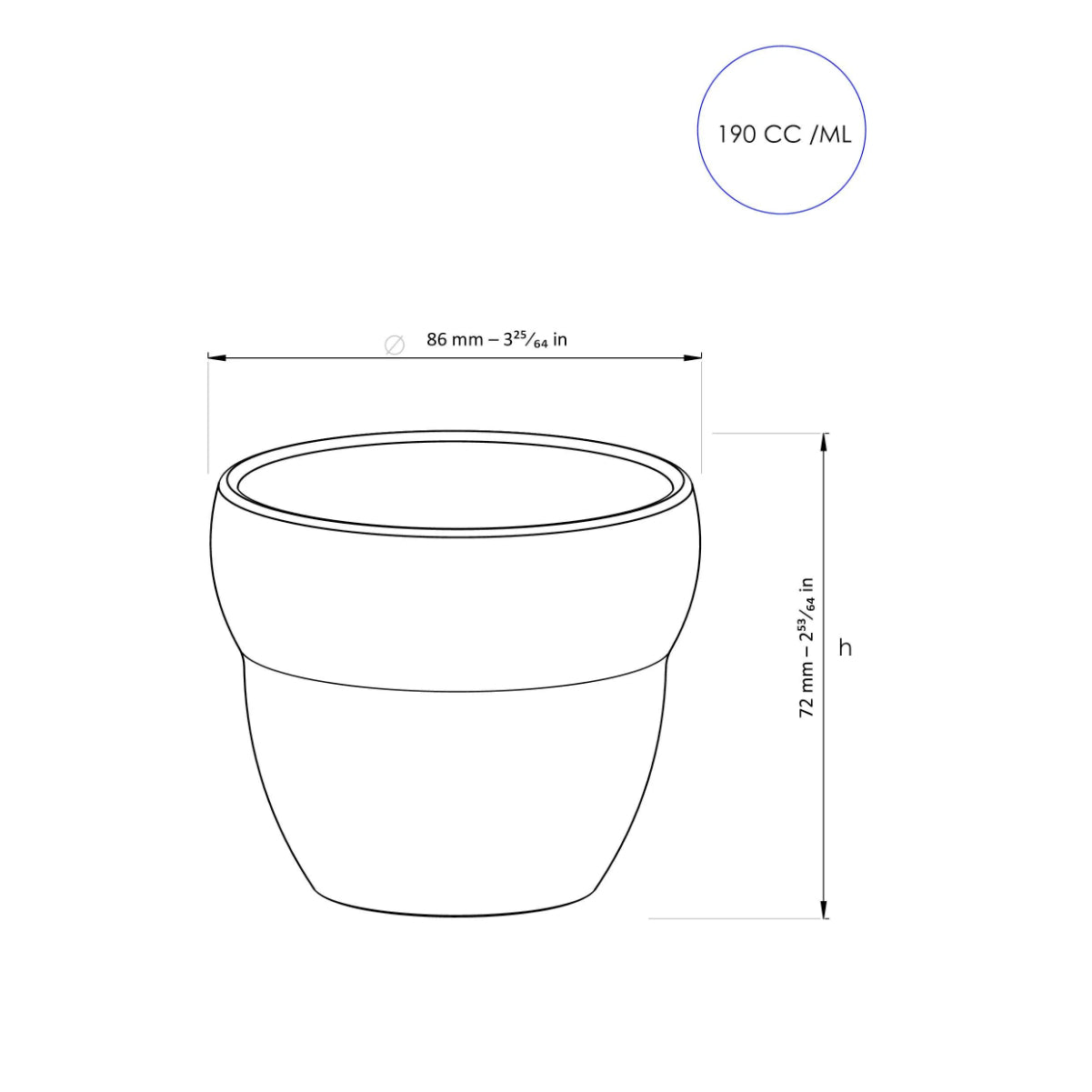Tasse de Cupping par Roaster Kat - Omni (190ML) [42KC19]