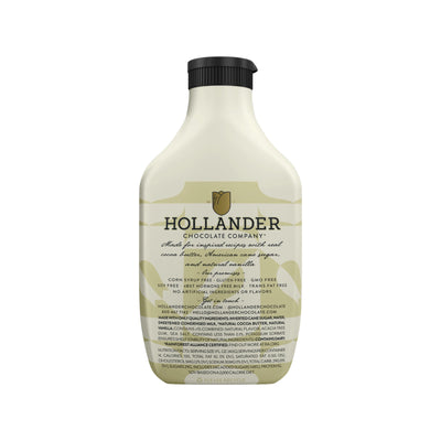 Sauce chocolat blanc Hollander pour café - Bouteille souple - Bouteille de 425 ml