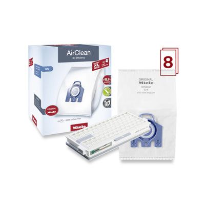 Miele Allergy XL-Pack GN Bag (8 Bags + HEPA Filter)