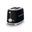 Smeg Retro-Style 2-Slice Toaster TSF01BLUS (Black)