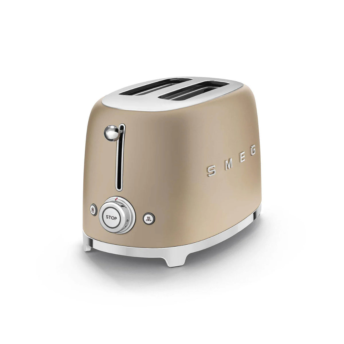 Smeg Retro-Style 2-Slice Toaster TSF01CHMUS (Matte Champagne)