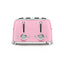 Smeg Retro-Style 4-Slice Toaster TSF03PKUS (Pink)