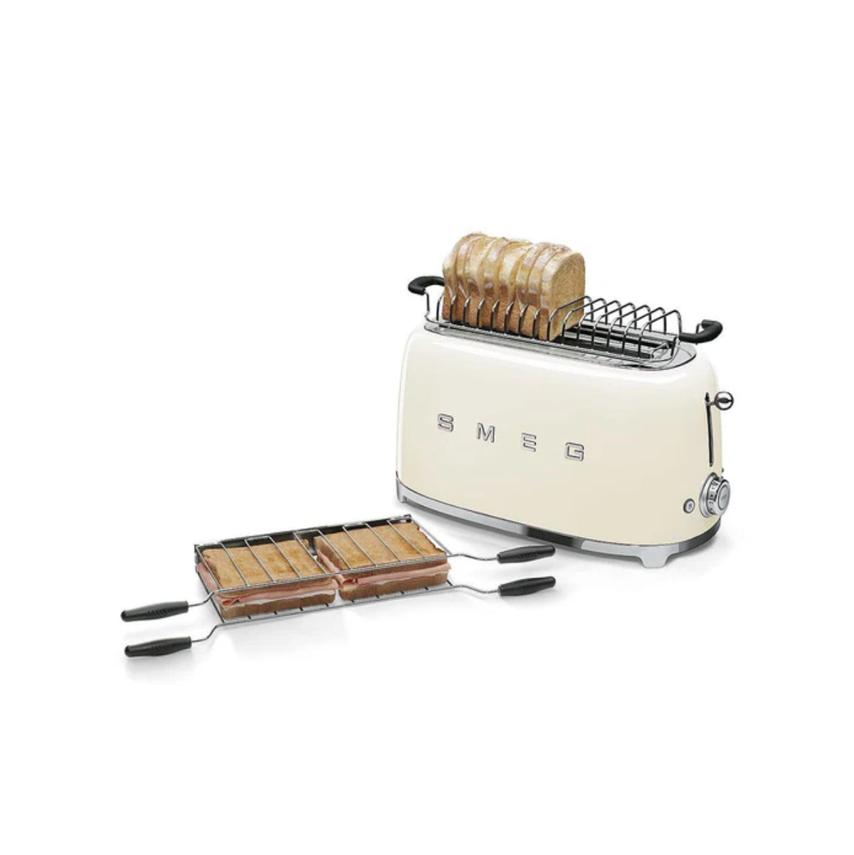 Smeg Retro-Style 4-Slice Toaster TSF02CRUS (Cream)