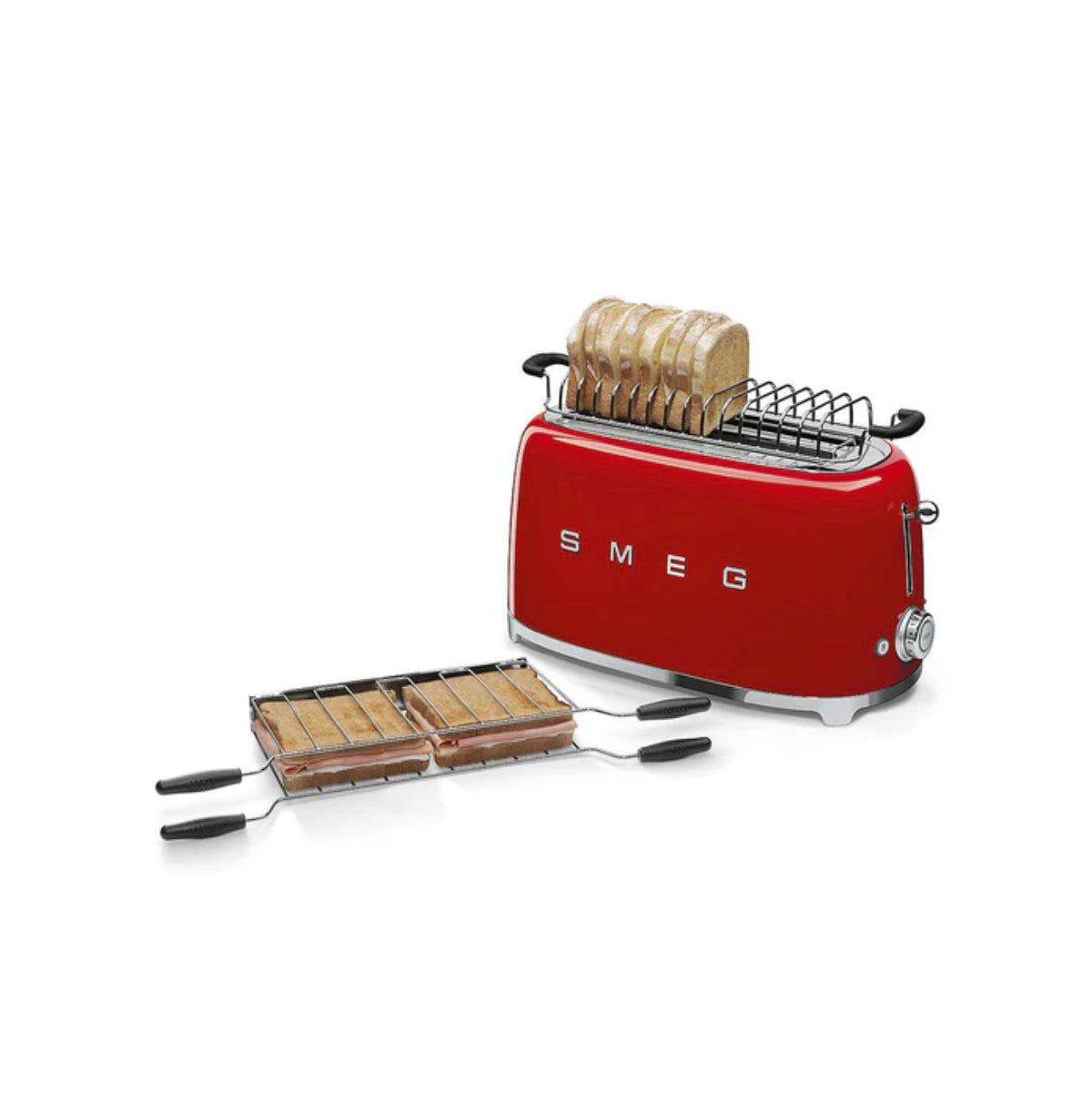 Smeg Retro-Style 4-Slice Toaster TSF02RDUS (Red)
