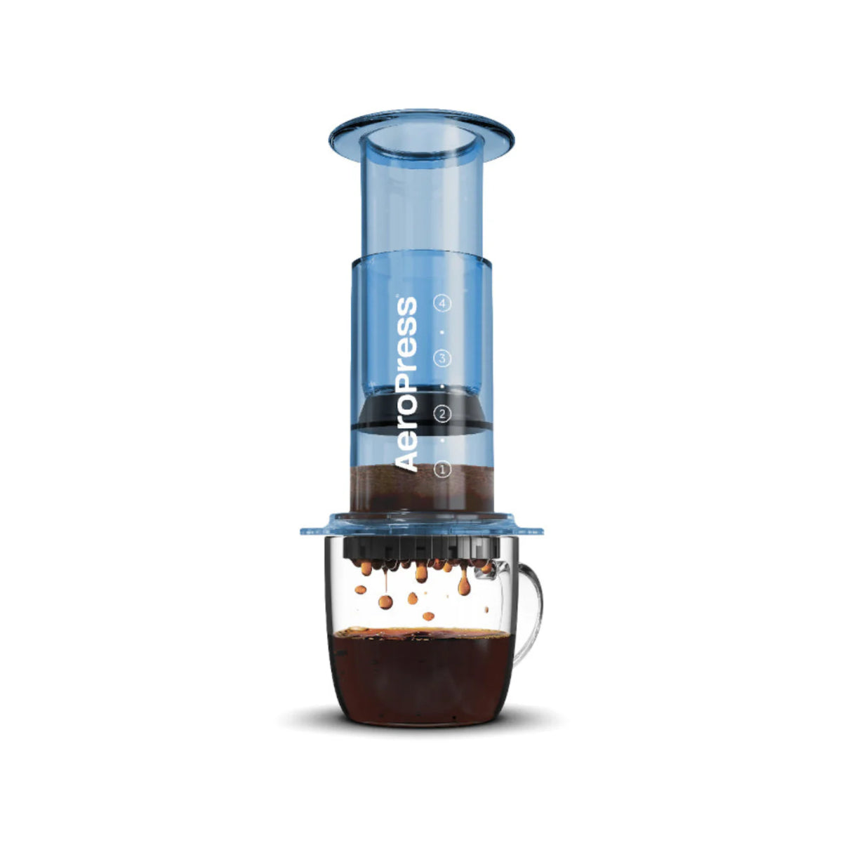 AeroPress Clear Coffee Maker (Blue)