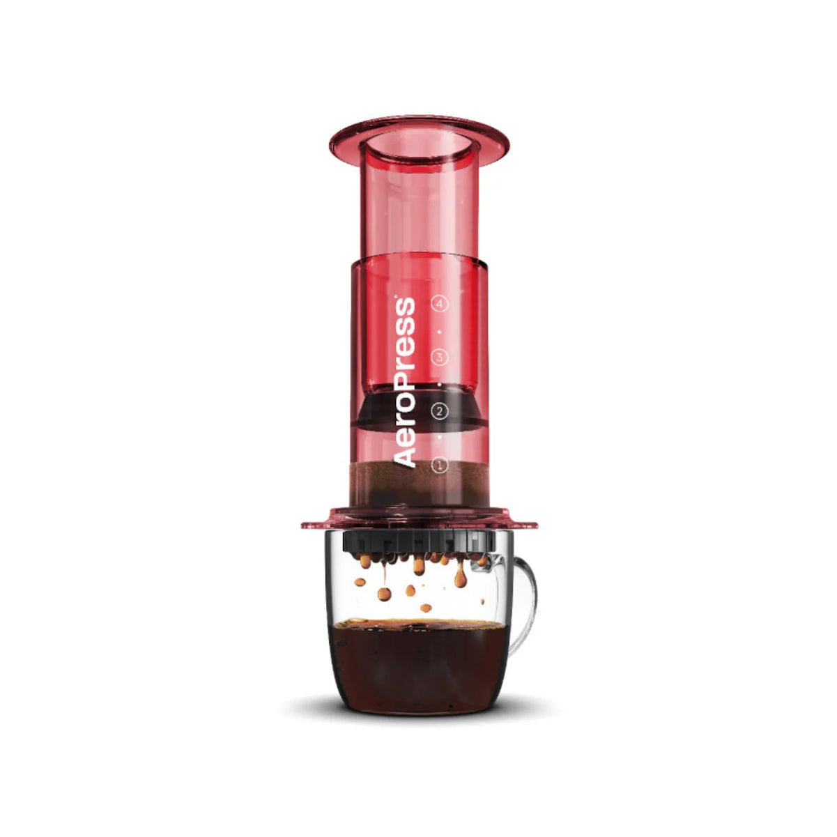 AeroPress Clear Coffee Maker (Red)