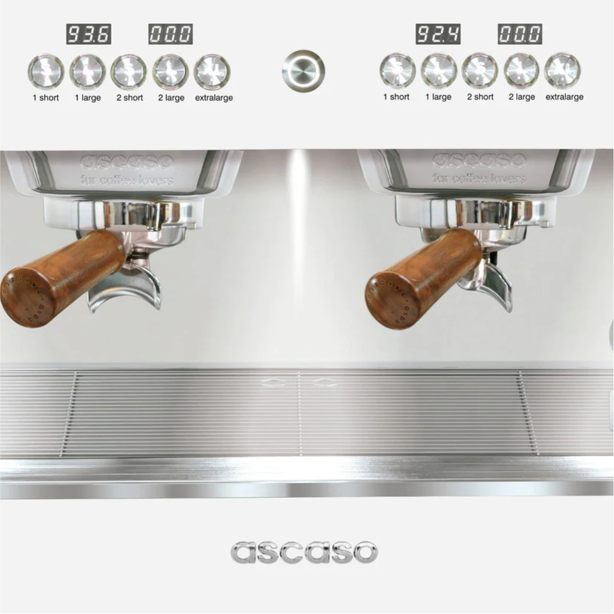 Ascaso Barista T Plus Raised ETL Commercial Espresso Machine (White)