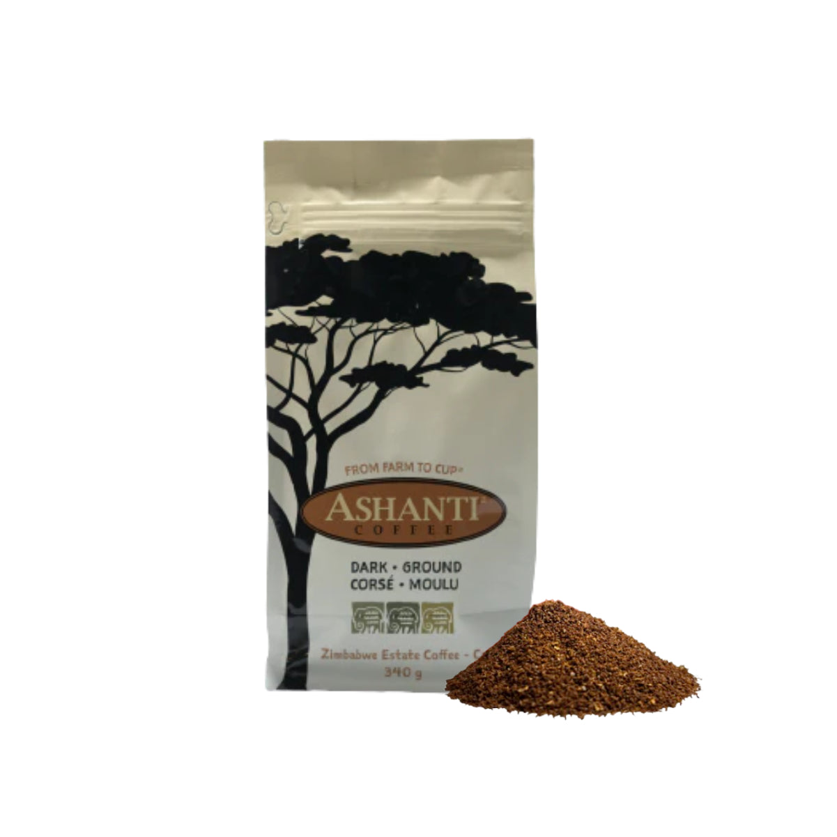 Ashanti Dark Roast Ground Coffee (340g x 6)