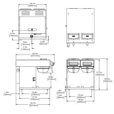 BUNN - Twin Thermal Carafe Automatic Coffee Brewer (CWTF-TWIN-TC)