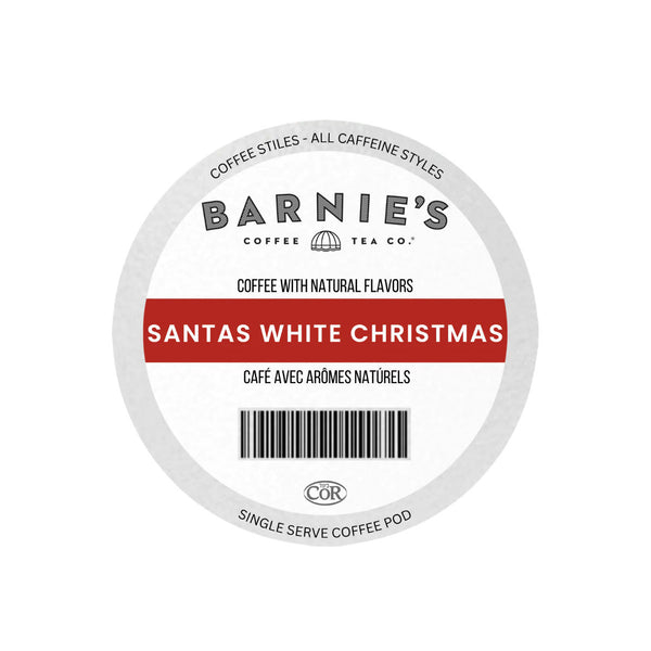 Barnie's Coffee Santa's White Christmas Single-Serve Coffee Pods  The  Kitchen Barista & Gifts