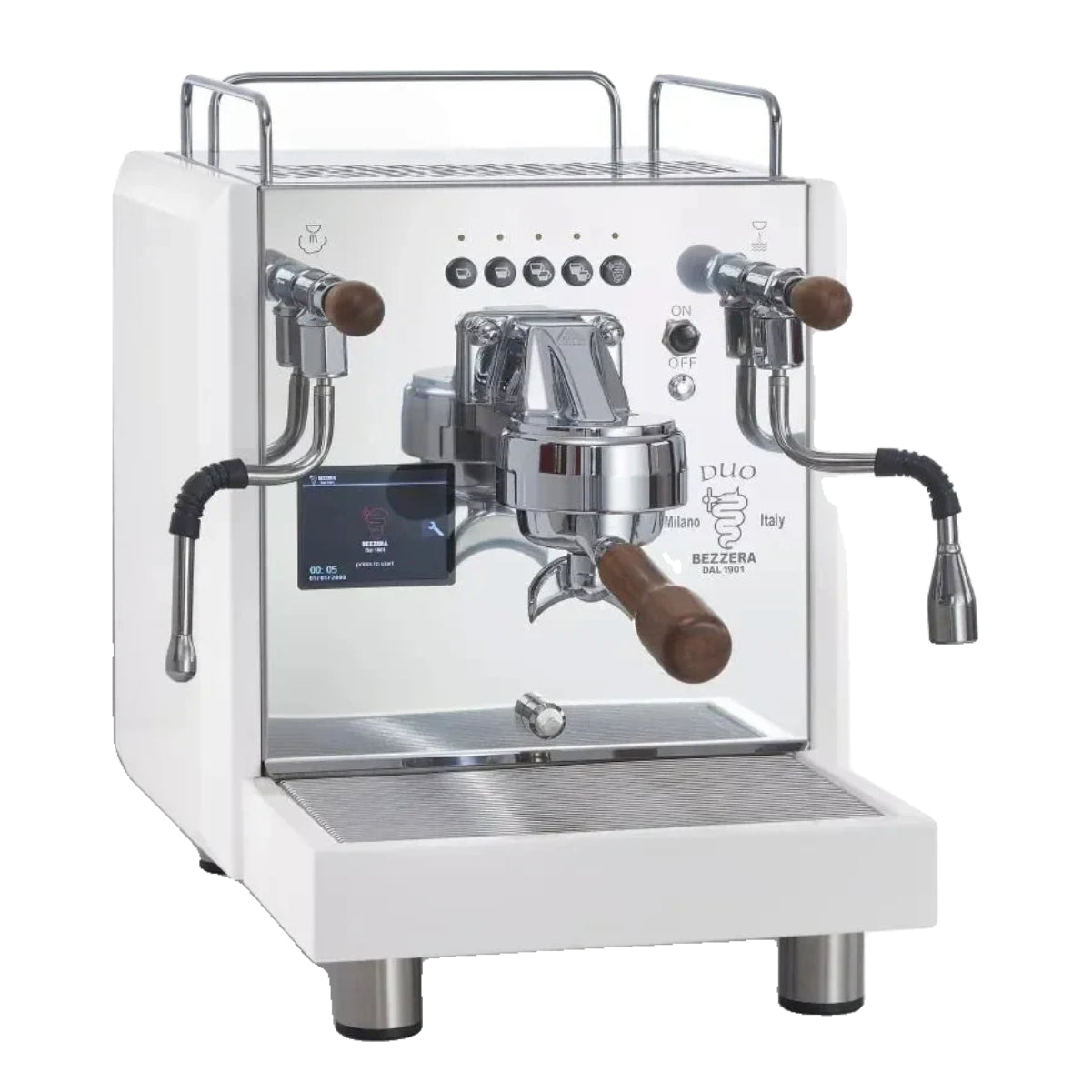 Bezzera Duo DE Dual Boiler Espresso Machine With Volumetric Dosing - White