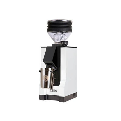 Eureka Mignon Zero Grinder with Black Spout (White)