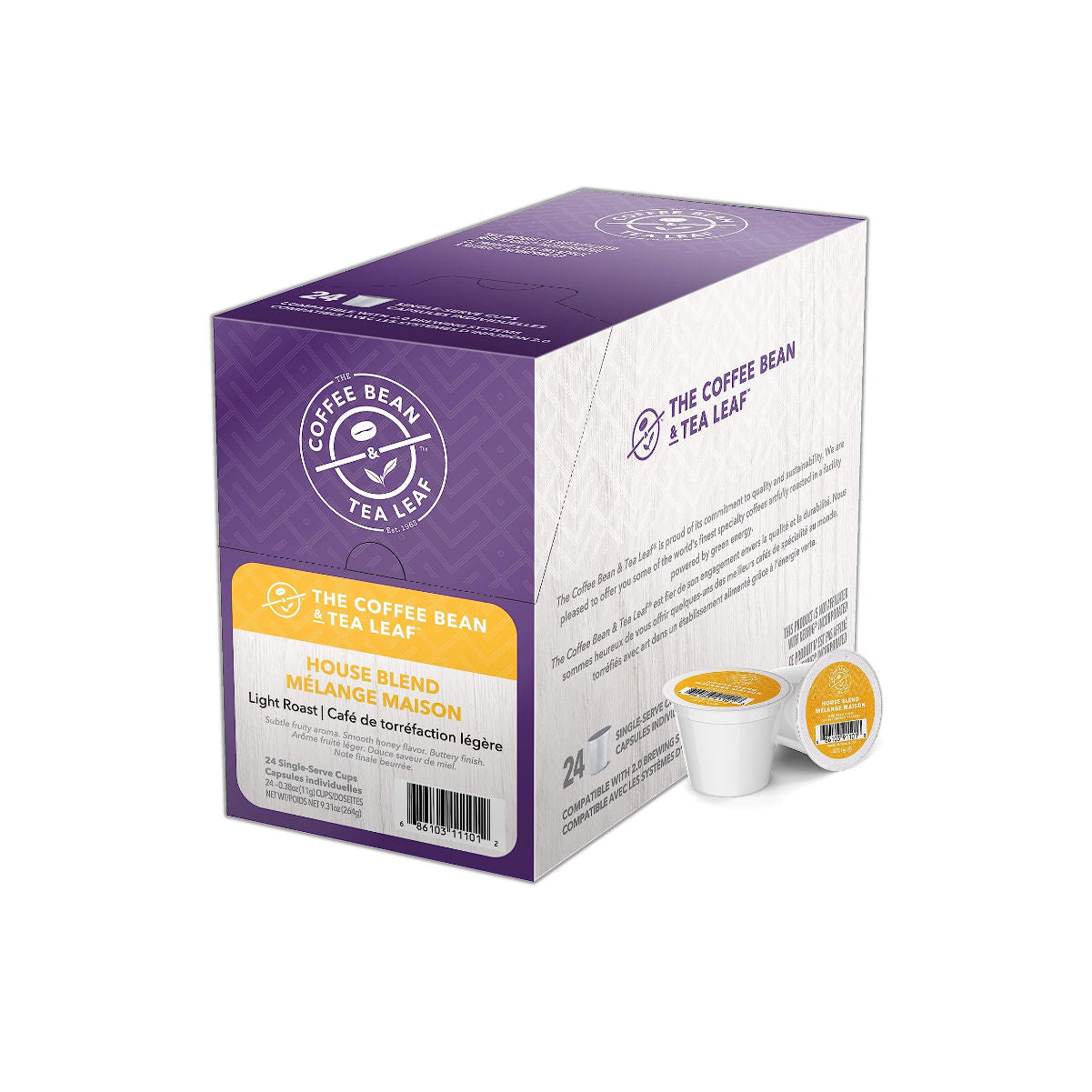 Coffee Bean Tea Leaf House Blend Single Serve Coffee Pod Pack of 24 The Kitchen Barista Gifts