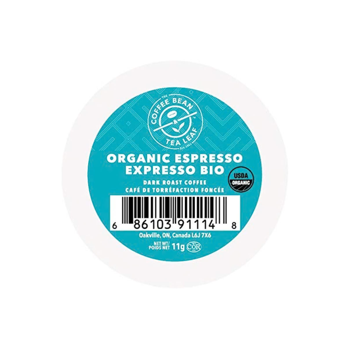 Coffee Bean & Tea Leaf Organic Espresso Single Serve Coffee Pod (Pack of 24)