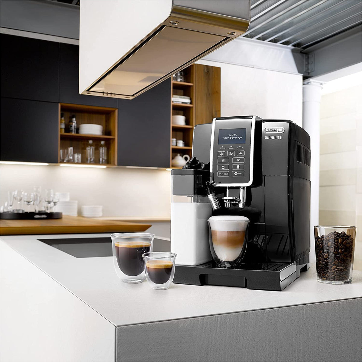 De'Longhi Dinamica Automatic Espresso  Coffee Machine (Black) – The  Kitchen Barista  Gifts