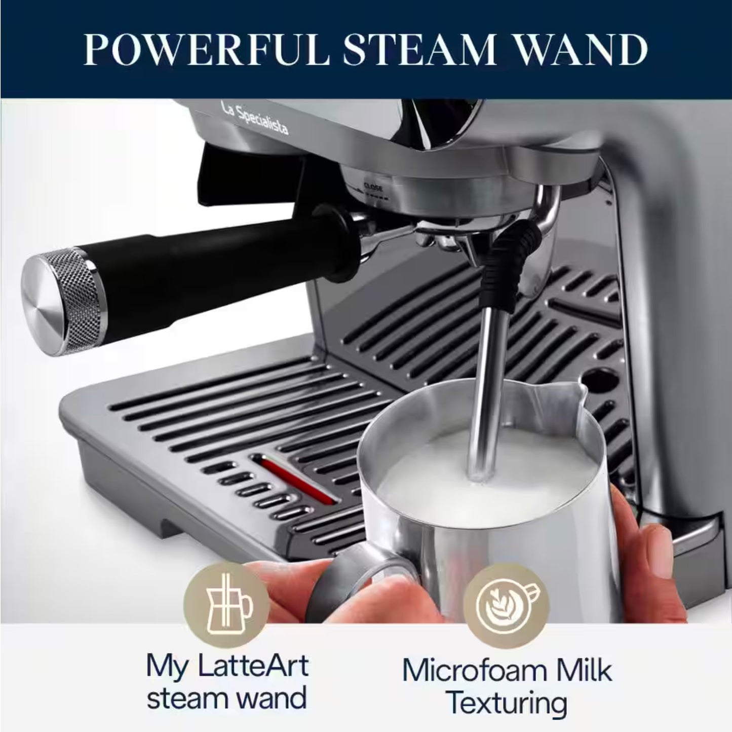 De'Longhi La Specialista Arte Evo Semi-Automatic Espresso Machine with Cold Brew (Metal) - EC9255M