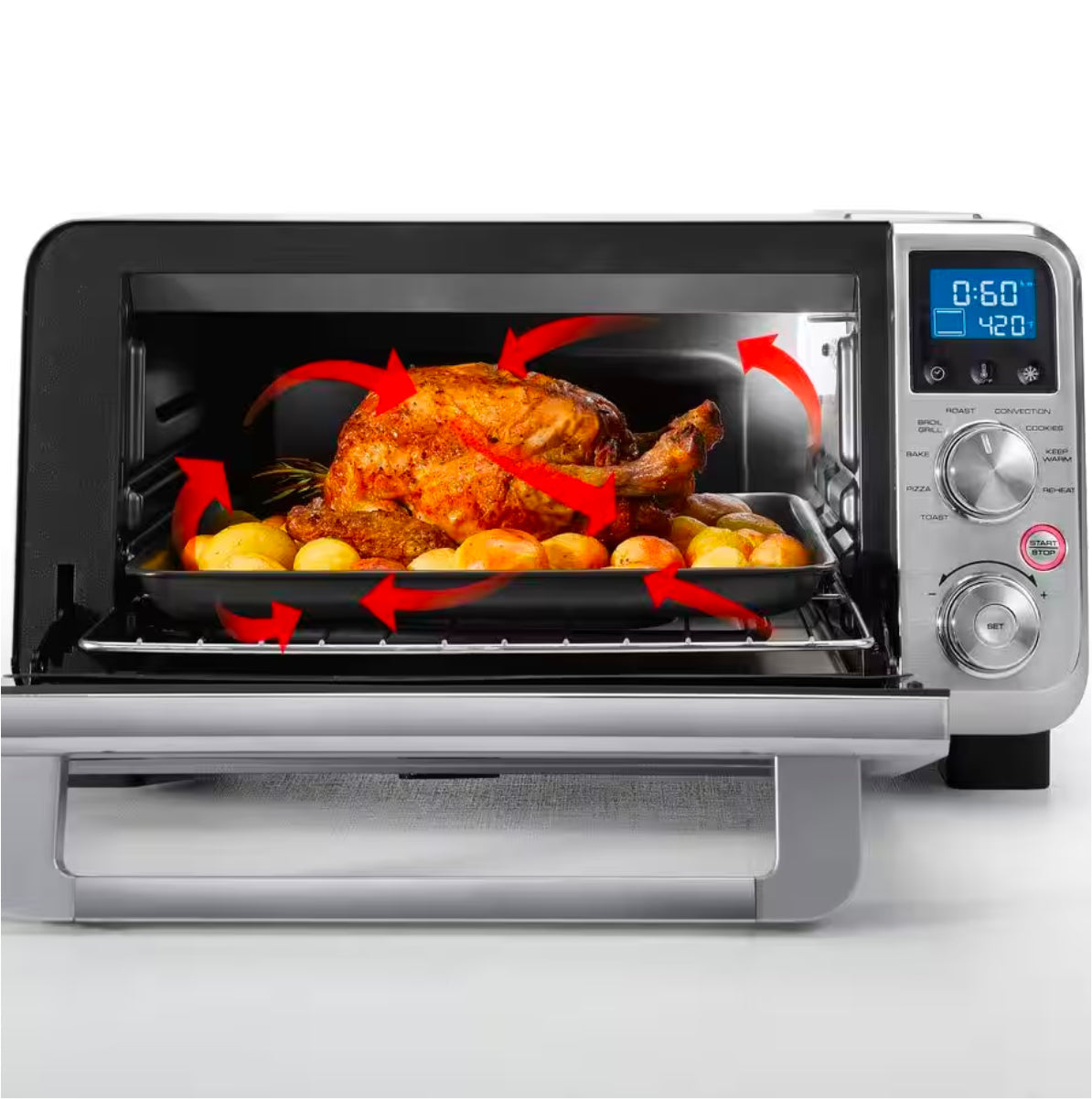 De'Longhi Livenza Compact Convection Toaster Oven (Stainless Steel) - EO141150M