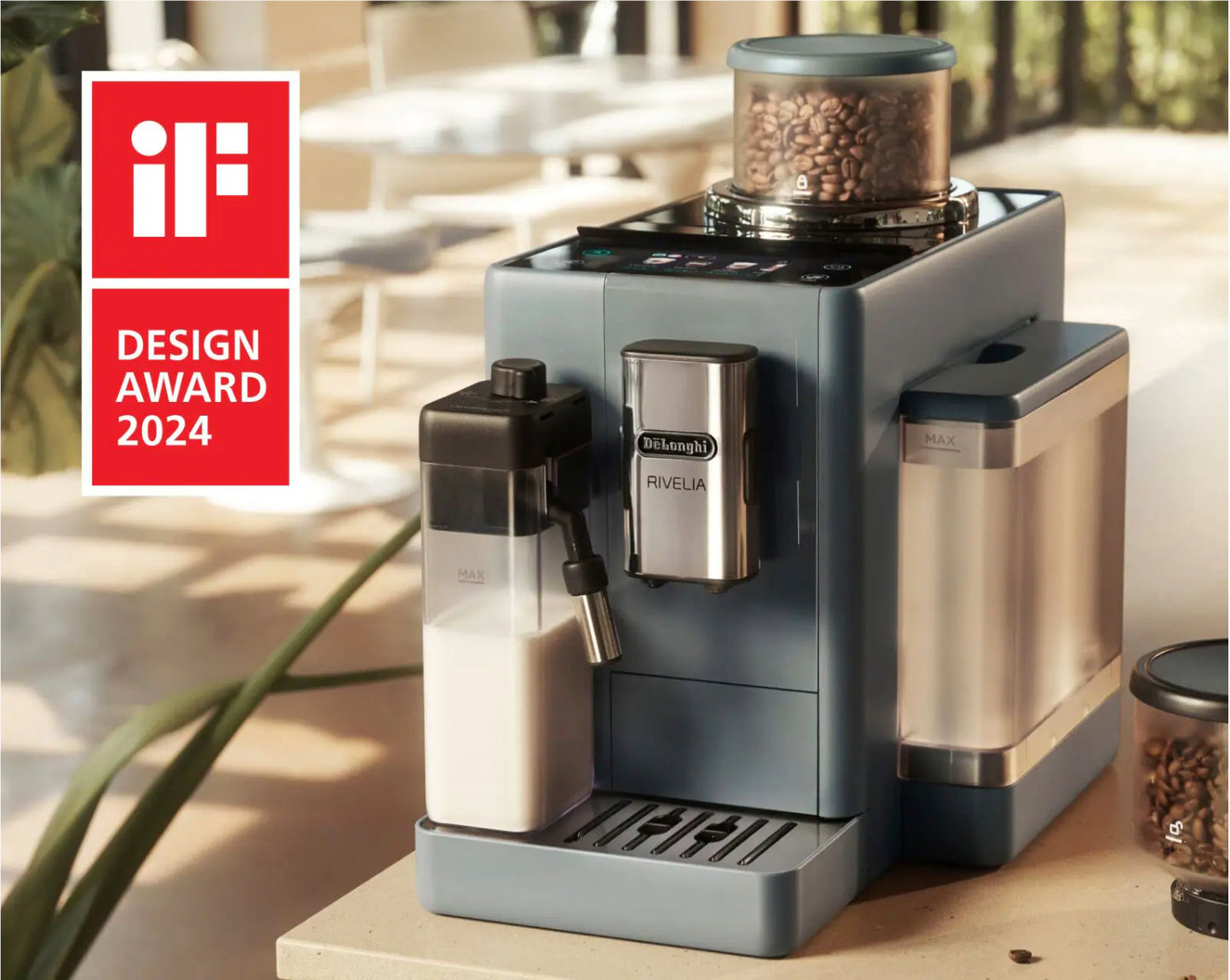 De'Longhi Rivelia Super Automatic Espresso Machine with Removable Bean Hopper And Latte Crema (EXAM44055B - Onyx Black)