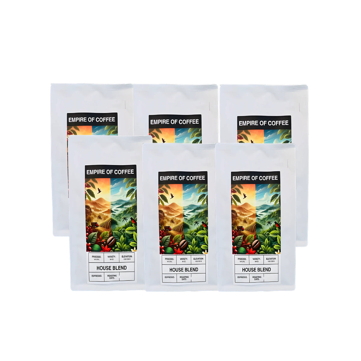 Empire Of Coffee House Blend Espresso - 1 kg x 6