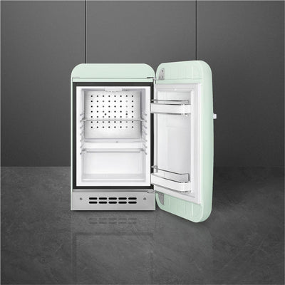Smeg Retro-Style 16-Inch Compact Refrigerator FAB5URPG3 (Pastel Green)